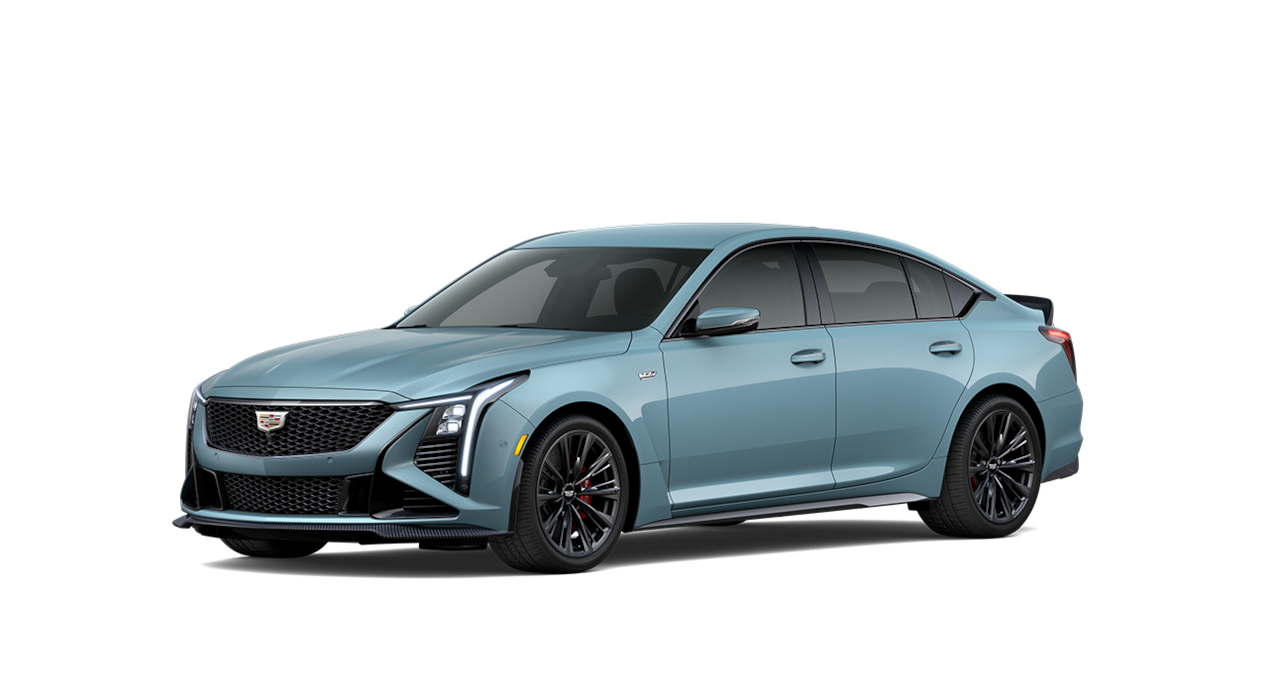 A Side Profile of the Drift Metallic 2025 Cadillac CT5 Blackwing