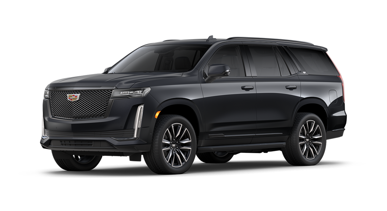 A Side Profile of the Black 2024 Cadillac Escalade