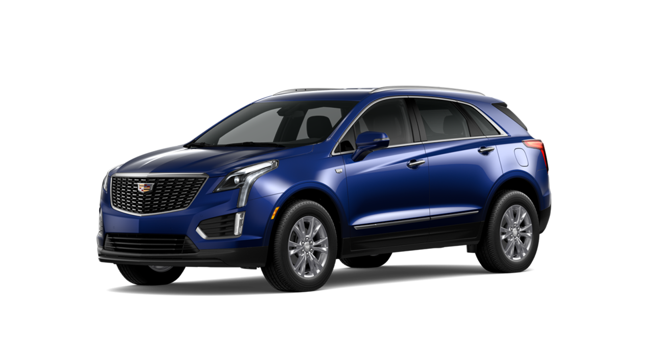 Perfil lateral de Cadillac XT5 2025 en Azul