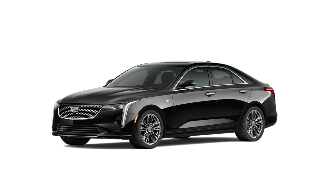 A Side Profile of the Black 2025 Cadillac CT4