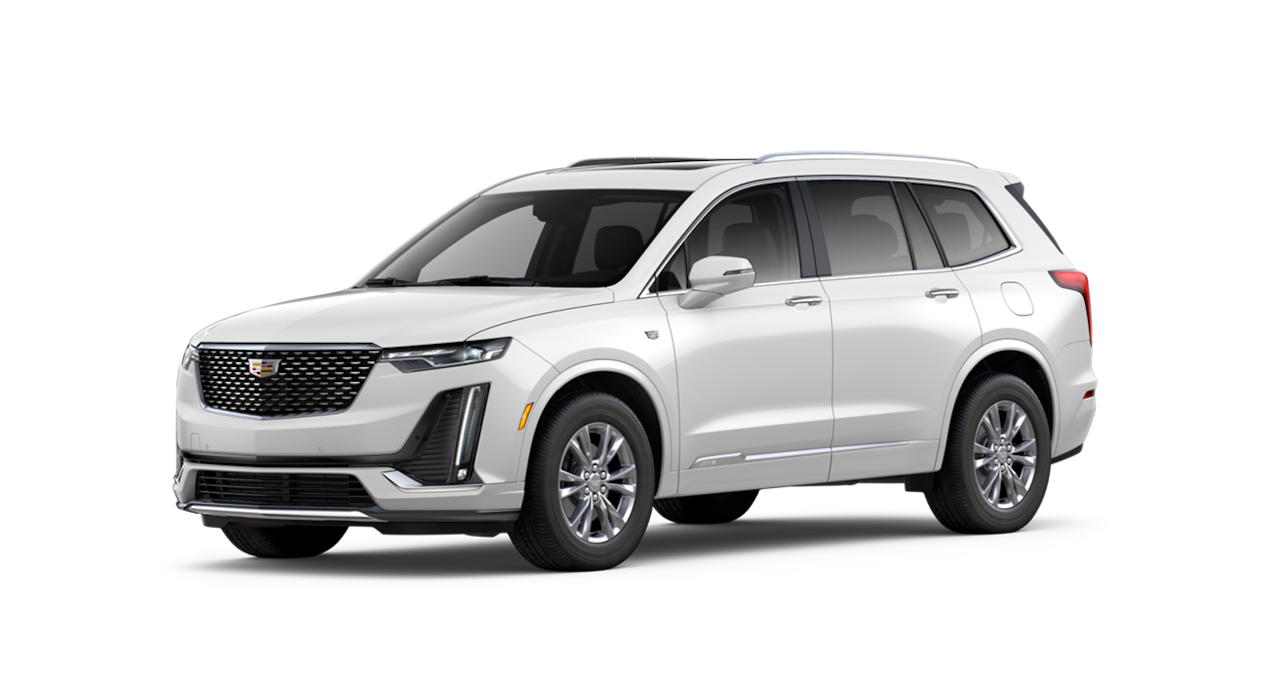 A Side Profile of the White 2025 Cadillac XT6