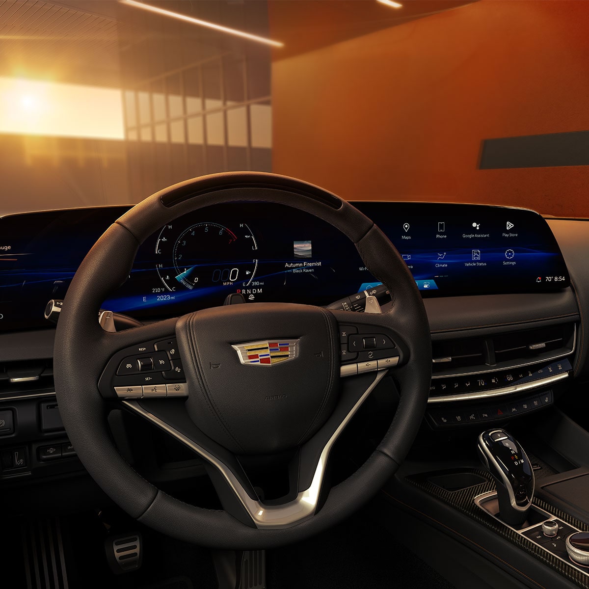 2025 Cadillac CT5 Close-Up Of Interior Steering Wheel