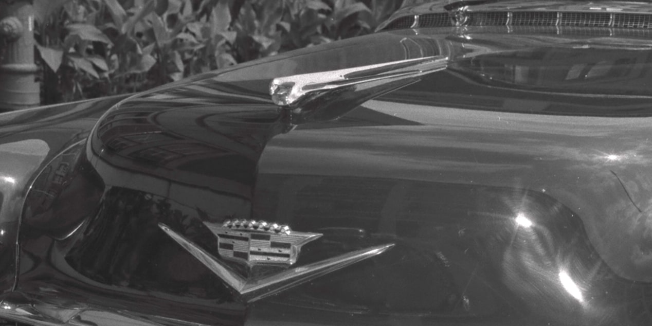 Cadillac Goddess Figure on Hood of 1950s Vehicle