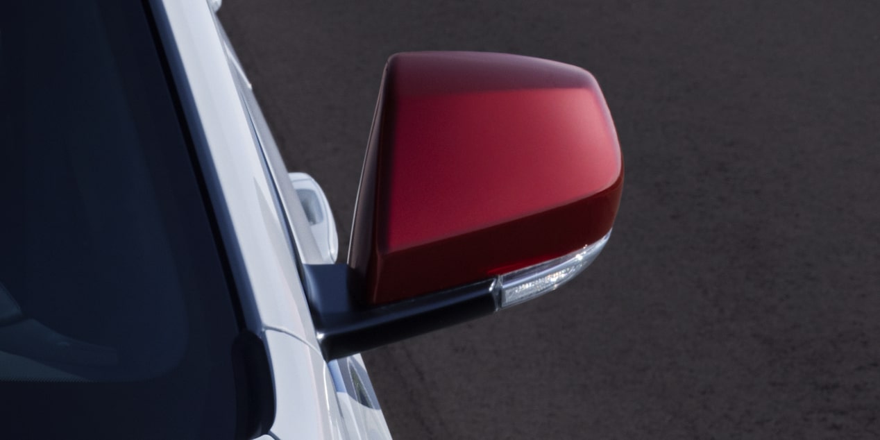 Head-Turning Radiant Red Side Mirror Skull Caps on The Rift Metallic Cadillac CT4 Blackwing