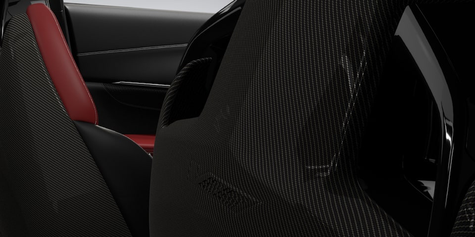 The Sleek Design of the Carbon Fiber Front Seatbacks in The CT4 Blackwing