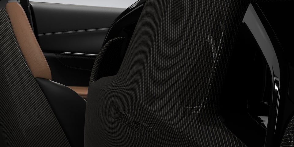 The Sleek Design of the Carbon Fiber Front Seatbacks in The CT4 Blackwing