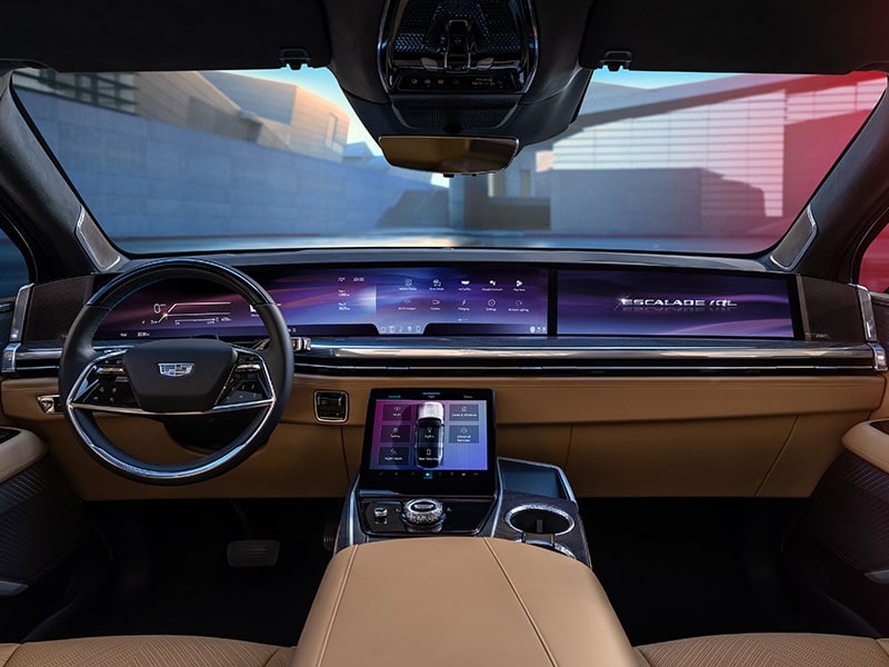 View of the 2026 ESCALADE IQL Front Interior Dashboard