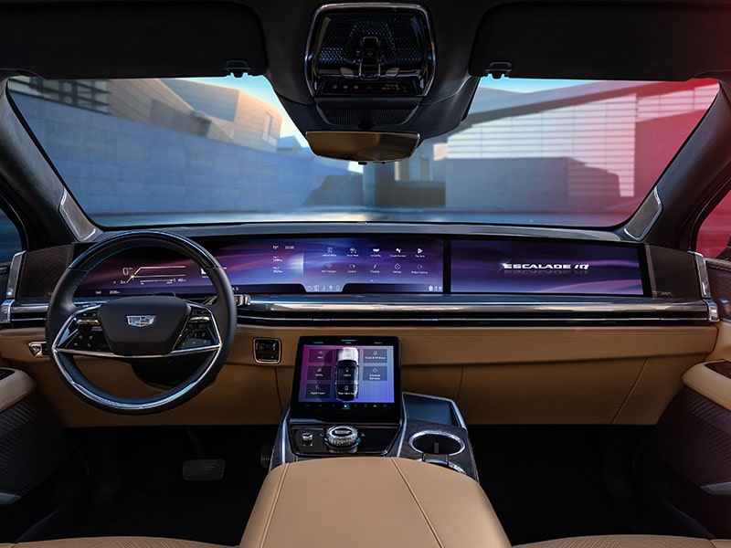 View of the 2025 Cadillac Escalade IQ Front Interior Dashboard